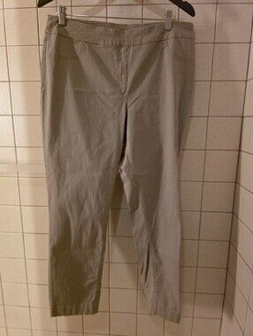 Womans Slim- Satiin  Dress Pants in Light Gray